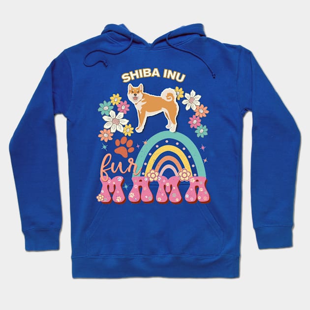 Shiba Inu Fur Mama, Shiba Inu For Dog Mom, Dog Mother, Dog Mama And Dog Owners Hoodie by StudioElla